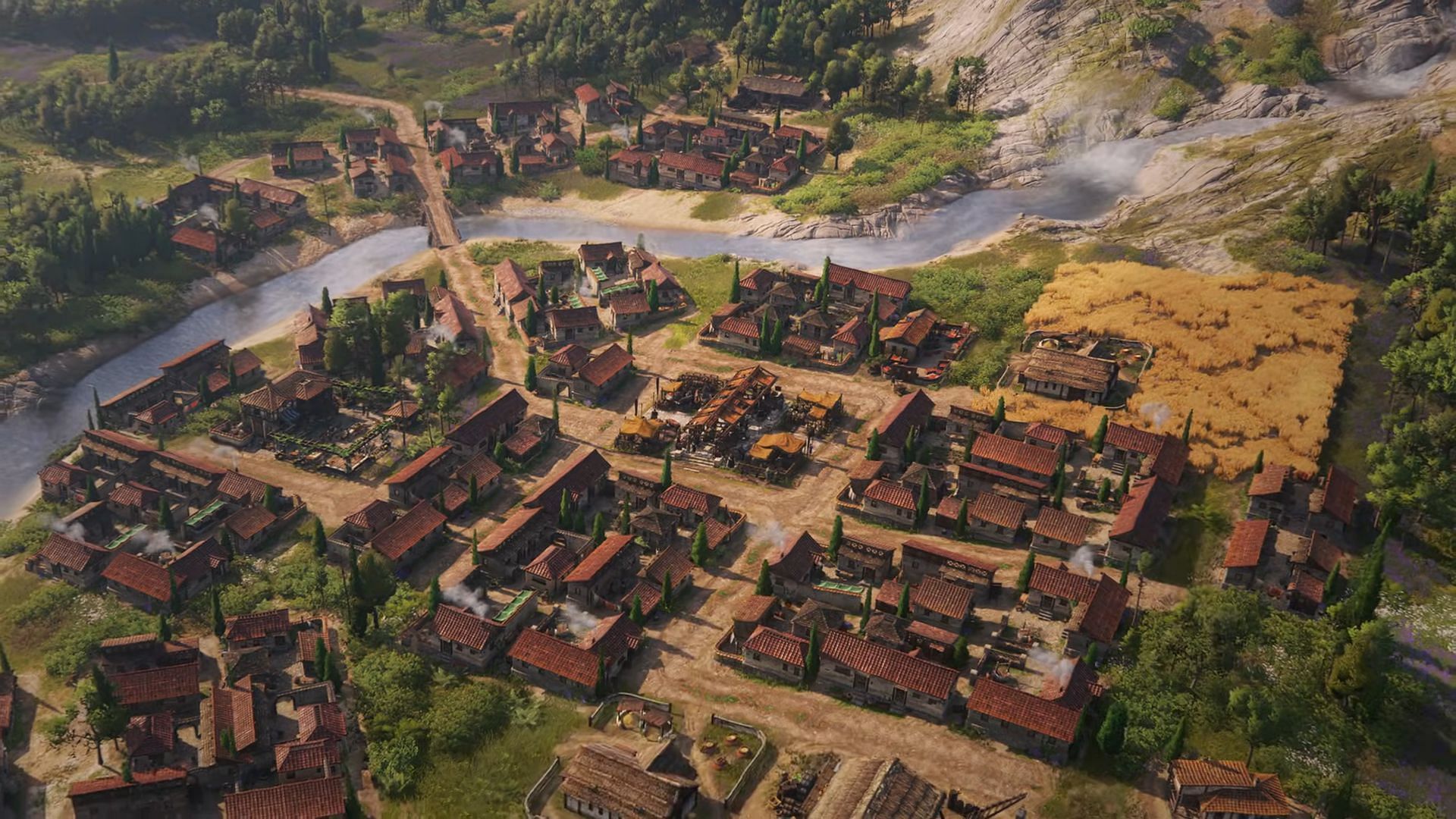Building mechanics in Anno 117: Pax Romana (Images via Ubisoft)